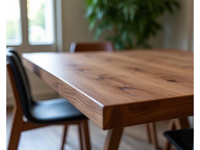 Maatwerk notenhouten eettafel